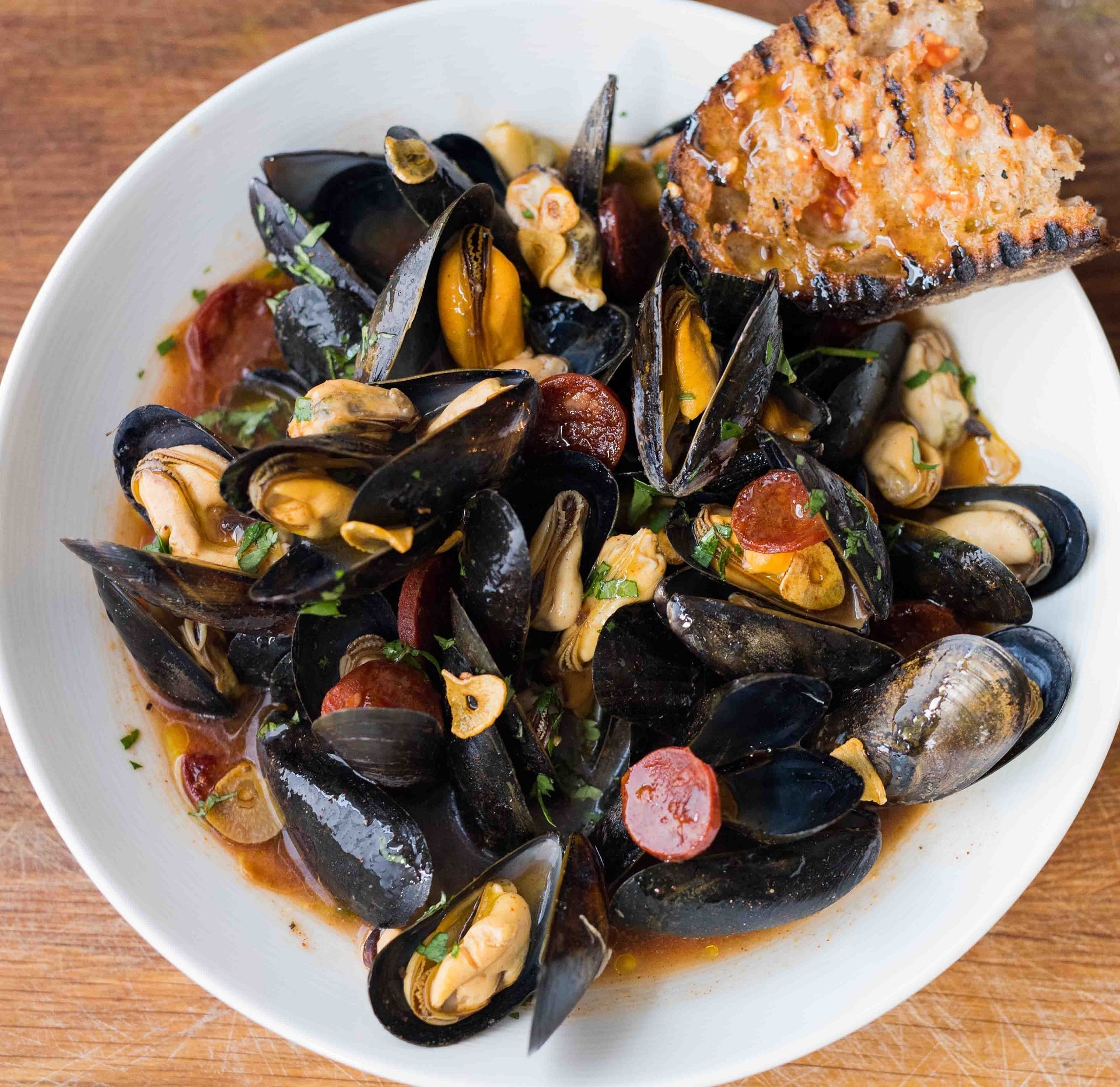 Mussels with Chorizo • Recipe • Village Gourmet